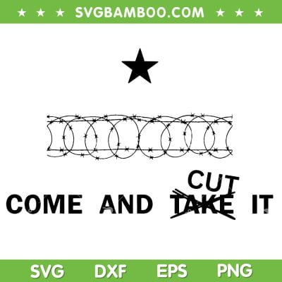 Come And Cut It SVG PNG, Border Razor Wire SVG, Cutting US Border Crossing DXF SVG PNG EPS