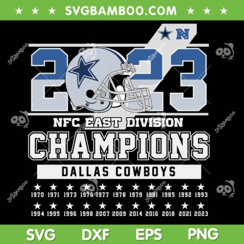 Cowboys Nfc East Champions SVG, 2023 Dallas Cowboy Division Champions SVG, Cowboys Football Champs DXF SVG PNG EPS