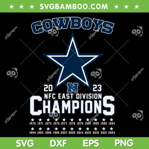 Nfc East Champions 2023 SVG PNG, Dallas Cowboys NFC East Champions SVG, Cowboys Football Teams DXF SVG PNG EPS