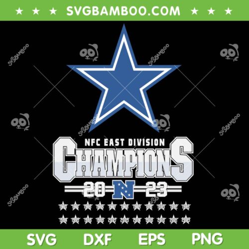 Dallas Cowboys Nfc East Champions SVG, 2023 Nfc East Champions SVG PNG, Cowboys Nfc Champs DXF SVG PNG EPS