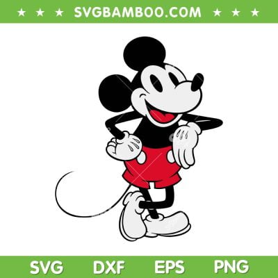 Disney Mickey Mouse Classic SVG PNG, Retro Mickey Standing And Smiling SVG, Disney Character Mickey Mouse DXF SVG PNG EPS Disney Mickey Mouse Classic SVG PNG, Retro Mickey Standing And Smiling SVG, Disney Character Mickey Mouse DXF SVG PNG EPS