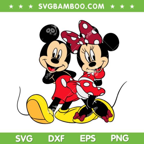 Disney Mickey And Minnie Classic SVG PNG, Disney Mouse Vintage Retro SVG, Mickey And Minnie Mouse DXF SVG PNG EPS