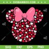 Disney Minnie Mouse Valentine Heart SVG, Pink Hearts Icon Valentines SVG, Minnie Hearts DXF SVG PNG EPS