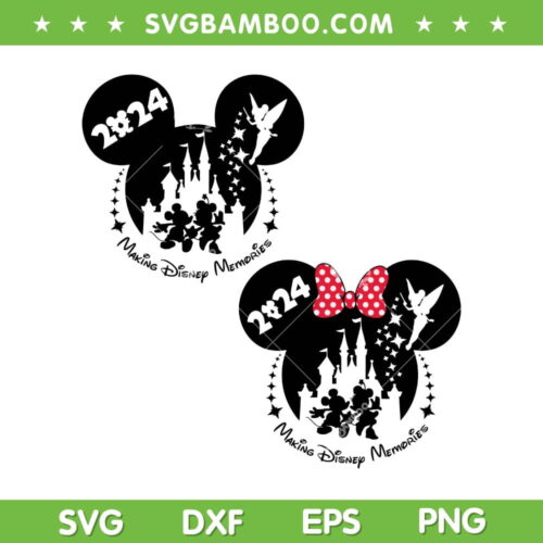 Disney Mouse Ear Family Trip 2024 SVG PNG, Family Vacation Mickey Minnie Mouse SVG, Making Disney Memories DXF SVG PNG EPS