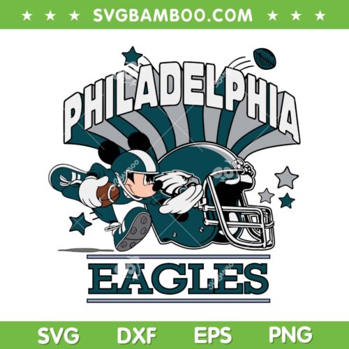 Mickey Philadelphia Eagles Football SVG PNG, Disney Eagles Football Team SVG, NFL Eagles Team DXF SVG PNG EPS