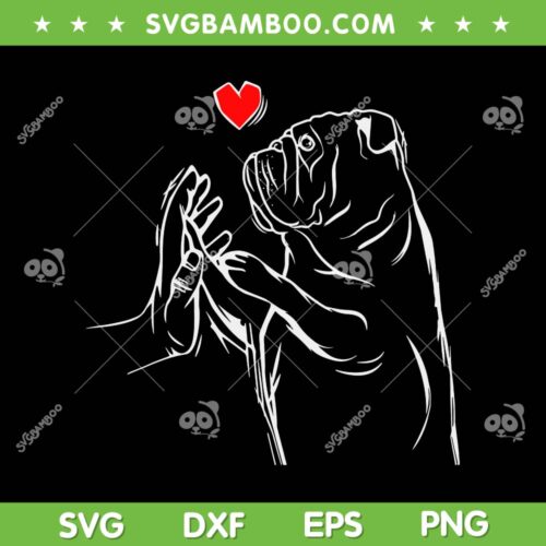 English Bulldog Love Cute SVG PNG, Bully Dog Mom SVG, Cute Baby English Bulldog DXF SVG PNG EPS