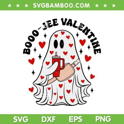 Ghost Boojee Valentine Stanley Tumbler SVG, Ghost Heart Inspired Belt Bag SVG, Boo Stanley Tumbler DXF SVG PNG EPS