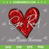 Go Red Heart Disease Awareness SVG PNG, CHD Womens February Wear Red SVG, Go Red Heart Leopard DXF SVG PNG EPS