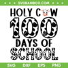Holy Cow 100 Days Of School SVG PNG, Teachers 100th Day Leopard SVG, Cow 100th Days of School DXF SVG PNG EPS