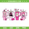 Horror Killer Tumbler Valentine SVG PNG, Horror Movie Obsessive Cup Disorder Valentine SVG, Ghostface Jason Myers Cup Heart DXF SVG PNG EPS