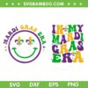 In My Mardi Gras Era SVG PNG, Mardi Gras Era Smiley Face SVG, Retro Mardi Gras DXF SVG PNG EPS