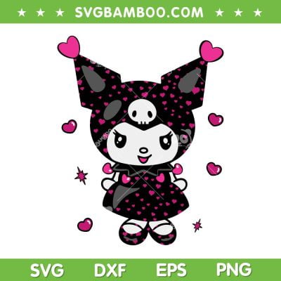 Kawaii Kuromi Valentine SVG PNG, Valentine Kuromi SVG, Kuromi Hello Kitty DXF SVG PNG EPS Kawaii Kuromi Valentine SVG PNG, Valentine Kuromi SVG, Kuromi Hello Kitty DXF SVG PNG EPS
