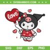 Kawaii Kuromi Valentine's Day SVG PNG, Valentine Kuromi Svg, Love Kuromi DXF SVG PNG EPS