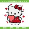 Kitty Cat Valentine Heart SVG PNG, Hello Kitty Heart Love SVG, Hello Kitty Valentine Day DXF SVG PNG EPS