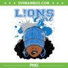 Lions Girl PNG, Women Sports Fan Team Spirit PNG, Detroit Lions Black Girl PNG Lions Girl PNG, Women Sports Fan Team Spirit PNG, Detroit Lions Black Girl PNG