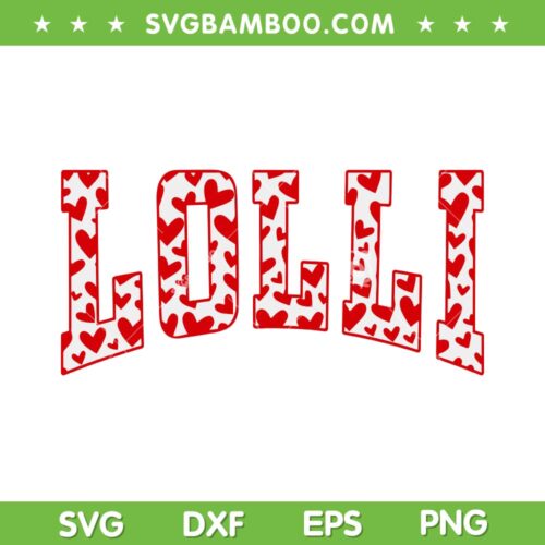 Lolli Hearts Valentines Day SVG PNG, Lolli Hearts Leopard SVG, Valentines Day Lolli DXF SVG PNG EPS