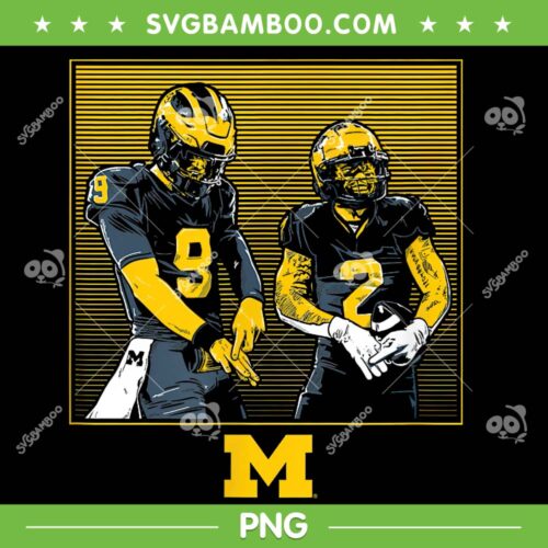 Michigan J.J McCarthy And Blake Corum Rings PNG, Michigan Football PNG, Michigan Wolverines Logo PNG