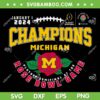 Michigan Wolverines Rose Bowl Champions SVG, 2024 Rose Bowl Champions SVG PNG, Football Michigan Won DXF SVG PNG EPS