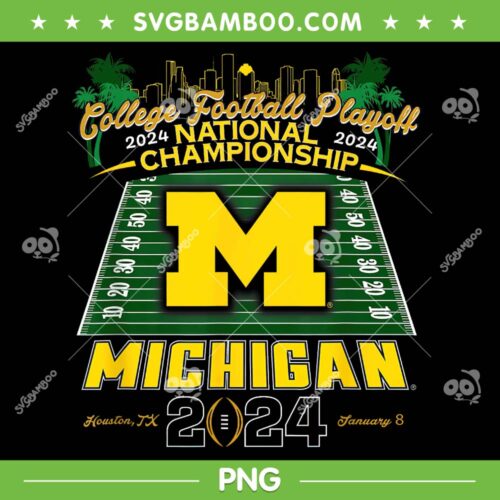 Michigan Wolverines 2024 PNG, CFP National Championship PNG, College Football Playoff PNG