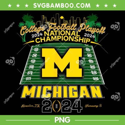 Michigan Wolverines CFP National Championship PNG, Michigan Wolverines 2024 PNG, College Football Playoff PNG