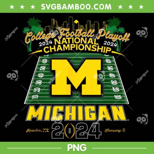 Michigan Wolverines CFP National Championship PNG, Michigan Wolverines 2024 PNG, College Football Playoff PNG