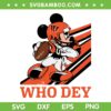 Mickey Cincinnati Bengals SVG PNG, Mickey Football Who Dey SVG, Disney Football Team DXF SVG PNG EPS