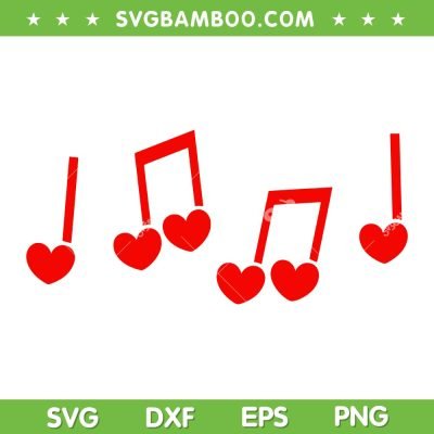 Music Note Valentines Day SVG PNG, Cute Music Teacher SVG, Heart Notes DXF SVG PNG EPS Music Note Valentines Day SVG PNG, Cute Music Teacher SVG, Heart Notes DXF SVG PNG EPS