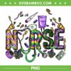 Nurse Mardi Gras Day PNG, New Orleans Nursing Festival Party PNG, Nurse Loves Mardi Gras PNG