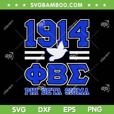 Phi Beta Sigma Paraphernalia SVG PNG, Phi Beta Sigma Fraternity SVG, 1914 Phi Beta Sigma DXF SVG PNG EPS