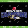 Ravens 2023 AFC North Champions SVG PNG, Baltimore Ravens 2023 SVG, NFL Football Team DXF SVG PNG EPS