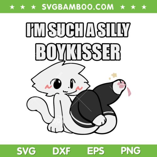 Silly Boy Kisser Meme SVG PNG, Femboy Gay Pride LGBTQ SVG, Im Such A Silly Boykisser DXF SVG PNG EPS