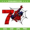 Spider Man 7th Birthday Boy SVG PNG, Seventh Birthday Spiderman SVG, Birthday 7 Years Old DXF SVG PNG EPS