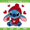 Stitch Valentine Candy Heart SVG PNG, Stitch Valentine's Day Lollipop SVG, Love Stitch DXF SVG PNG EPS