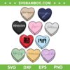 Swiftie Valentine Heart Love SVG PNG, Retro Candy Heart Taylor Swift SVG, Taylors Albums Swiftie Valentine DXF SVG PNG EPS