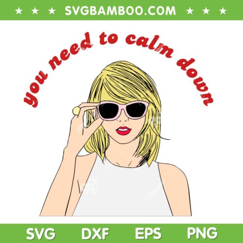Taylor Swift You Need To Calm Down SVG PNG, Taylor Swift Song SVG, Calm Down Swiftie DXF SVG PNG EPS