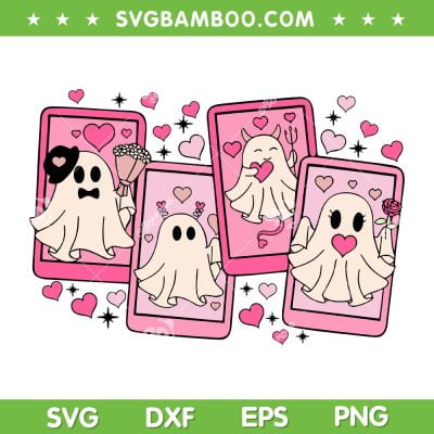 Valentine Ghost SVG PNG, Valentine's Day Ghost SVG, Ghosts With Heart DXF SVG PNG EPS Valentine Ghost SVG PNG, Valentine's Day Ghost SVG, Ghosts With Heart DXF SVG PNG EPS