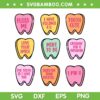 Valentine's Day Dental Tooth Candy SVG PNG, Retro Dentist Valentine's Day SVG, Cute Dental Valentine DXF SVG PNG EPS