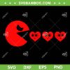Valentine's Day Hearts Eating SVG PNG, Funny Gamer Valentine SVG, Valentines Day Heart Game DXF SVG PNG EPS