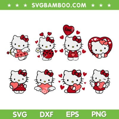 Valentine's Day Hello Kitty SVG Bundle, Kitty Happy Valentine's Day SVG Bundle, Valentine Kawaii Kitty DXF SVG PNG EPS Valentine's Day Hello Kitty SVG Bundle, Kiity Happy Valentine's Day SVG Bundle, Valentine Kawaii Kitty DXF SVG PNG EPS