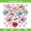 Valentines Day Nurse Conversation Hearts SVG, Candy Hearts Valentine SVG, Love And Nurse DXF SVG PNG EPS