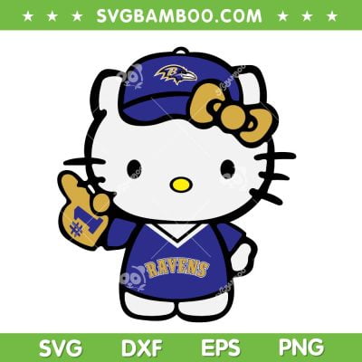 Baltimore Ravens Hello Kitty SVG PNG, Ravens Baseball Number 1 SVG, NFL Baltimore Ravens DXF SVG PNG EPS Baltimore Ravens Hello Kitty SVG PNG, Ravens Baseball Number 1 SVG, NFL Baltimore Ravens DXF SVG PNG EPS