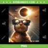 Cat Selfie With Solar 2024 Eclipse PNG, Cat Wearing Glasses PNG, Cat Lovers Selfie PNG