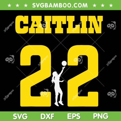 Iowa 22 Clark Basketball Player SVG PNG, Caitlin 22 SVG, Womens Basketball DXF SVG PNG EPS
