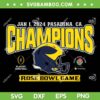 Rose Bowl Champions SVG PNG, Michigan Hall To The Victors SVG, Michigan Rose Bowl Champs DXF SVG PNG EPS