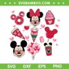 Valentine Mouses And Friends SVG PNG, Mickey Valentine Snacks SVG, Disney Happy Valentines Day DXF SVG PNG EPS