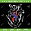 CHD Congenital Heart Defect Awareness SVG, Heart Warrior Chd SVG, Ribbon Warrior DXF SVG PNG EPS