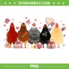 Chicken Valentine's Day PNG, Heart Animals Chicken Mom PNG, Funny Animal Farmer Lover PNG