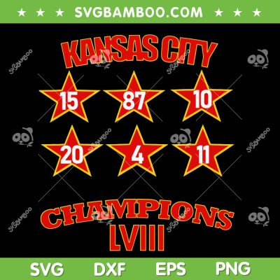 Chiefs Super Bowl Champions 2024 SVG, Kansas City Football Champions LVIII SVG, Super Bowl LVIII DXF SVG PNG EPS Chiefs Super Bowl Champions 2024 SVG, Kansas City Football Champions LVIII SVG, Super Bowl LVIII DXF SVG PNG EPS