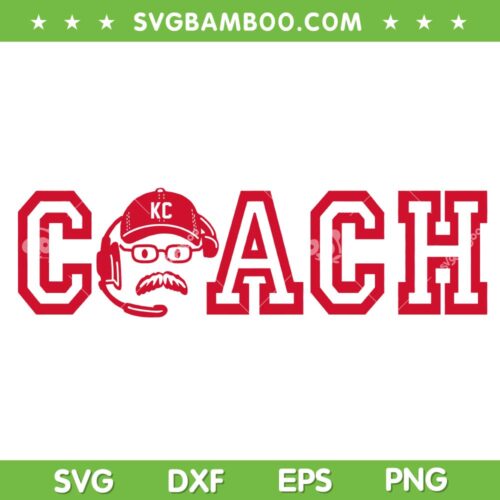 Coach Reid SVG PNG, Chiefs Andy Reid SVG, Kansas City Chiefs Football DXF SVG PNG EPS