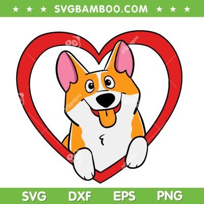 Corgi Love SVG PNG, Valentine Heart Corgi SVG, I Love My Corgi DXF SVG PNG EPS Corgi Love SVG PNG, Valentine Heart Corgi SVG, I Love My Corgi DXF SVG PNG EPS